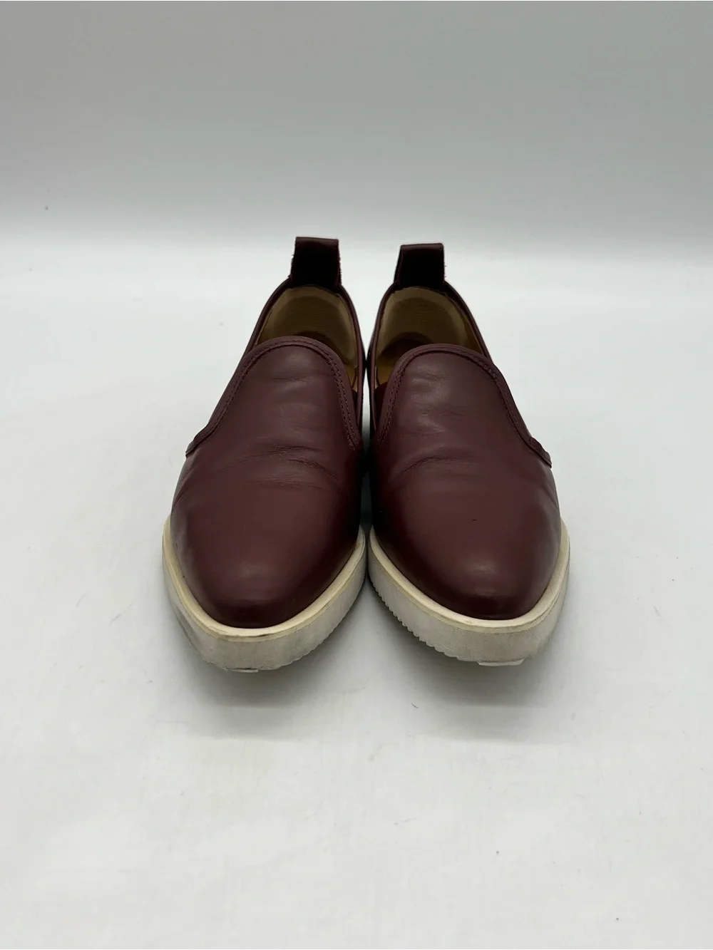 Everlane Oxblood Women’s Sz 7.5 Burgundy Italian Leather Modern Loafers Shoes
